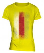 North Ossetia Faded Flag Ladies T-Shirt