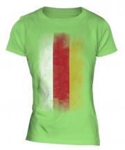 North Ossetia Faded Flag Ladies T-Shirt