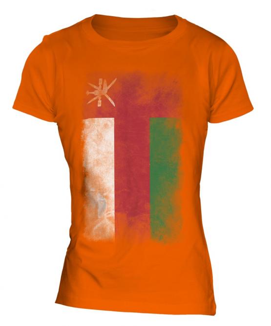 Oman Faded Flag Ladies T-Shirt