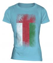 Oman Faded Flag Ladies T-Shirt
