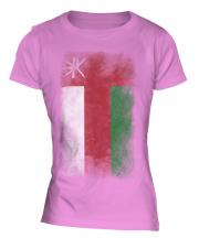 Oman Faded Flag Ladies T-Shirt