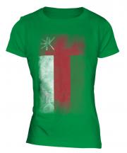 Oman Faded Flag Ladies T-Shirt
