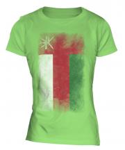 Oman Faded Flag Ladies T-Shirt