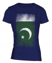 Pakistan Faded Flag Ladies T-Shirt