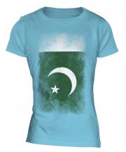 Pakistan Faded Flag Ladies T-Shirt