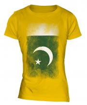 Pakistan Faded Flag Ladies T-Shirt