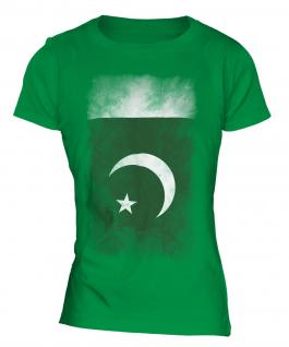 Pakistan Faded Flag Ladies T-Shirt