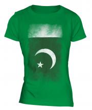 Pakistan Faded Flag Ladies T-Shirt