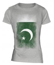 Pakistan Faded Flag Ladies T-Shirt