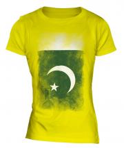 Pakistan Faded Flag Ladies T-Shirt