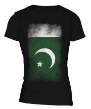 Pakistan Faded Flag Ladies T-Shirt