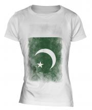 Pakistan Faded Flag Ladies T-Shirt
