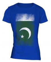 Pakistan Faded Flag Ladies T-Shirt