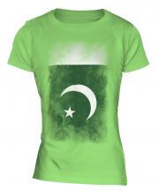 Pakistan Faded Flag Ladies T-Shirt