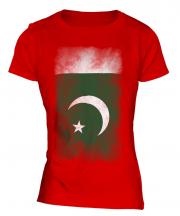 Pakistan Faded Flag Ladies T-Shirt
