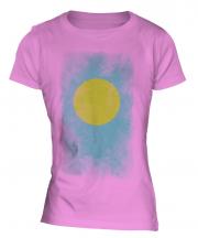 Palau Faded Flag Ladies T-Shirt