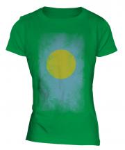 Palau Faded Flag Ladies T-Shirt