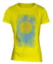 Palau Faded Flag Ladies T-Shirt