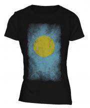 Palau Faded Flag Ladies T-Shirt