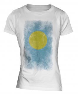 Palau Faded Flag Ladies T-Shirt