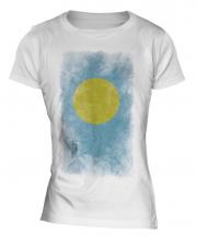 Palau Faded Flag Ladies T-Shirt