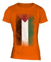 Palestine Faded Flag Ladies T-Shirt
