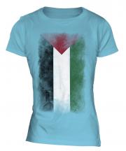 Palestine Faded Flag Ladies T-Shirt