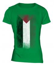 Palestine Faded Flag Ladies T-Shirt