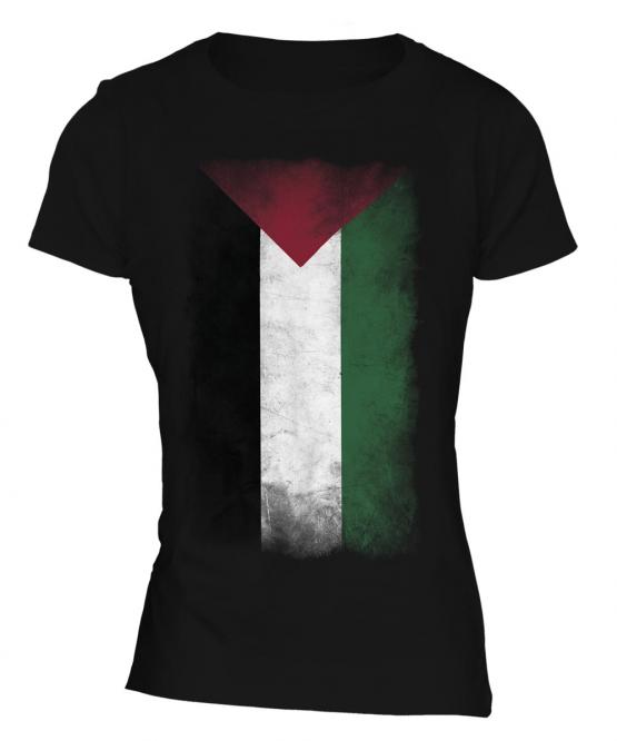 Palestine Faded Flag Ladies T-Shirt