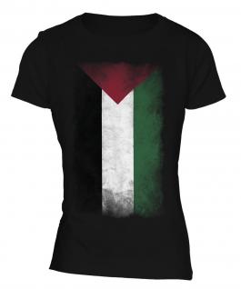 Palestine Faded Flag Ladies T-Shirt