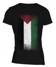 Palestine Faded Flag Ladies T-Shirt