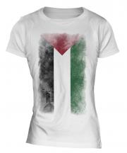 Palestine Faded Flag Ladies T-Shirt