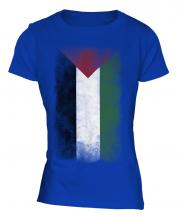 Palestine Faded Flag Ladies T-Shirt