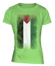 Palestine Faded Flag Ladies T-Shirt