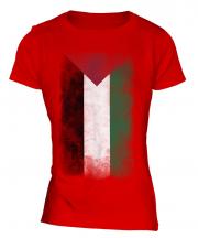 Palestine Faded Flag Ladies T-Shirt