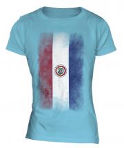Paraguay Faded Flag Ladies T-Shirt