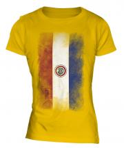 Paraguay Faded Flag Ladies T-Shirt