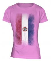 Paraguay Faded Flag Ladies T-Shirt