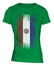 Paraguay Faded Flag Ladies T-Shirt