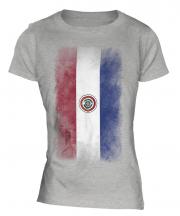 Paraguay Faded Flag Ladies T-Shirt