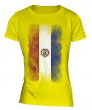 Paraguay Faded Flag Ladies T-Shirt