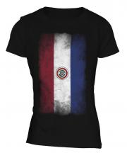Paraguay Faded Flag Ladies T-Shirt