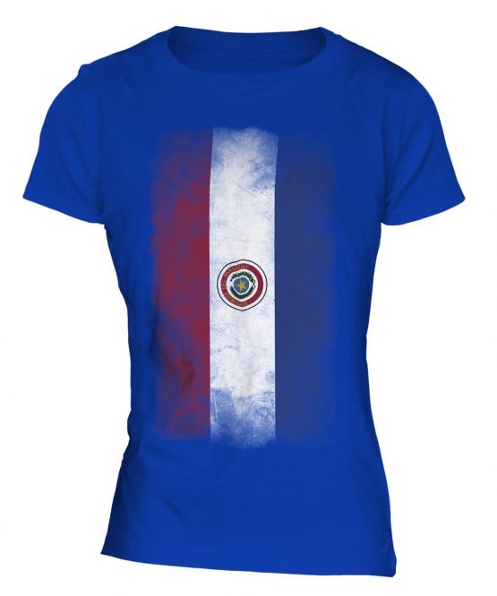 Paraguay Faded Flag Ladies T-Shirt