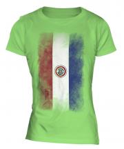 Paraguay Faded Flag Ladies T-Shirt