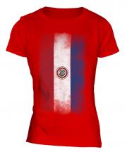 Paraguay Faded Flag Ladies T-Shirt