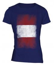 Peru Faded Flag Ladies T-Shirt