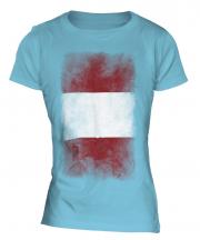 Peru Faded Flag Ladies T-Shirt