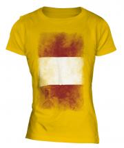 Peru Faded Flag Ladies T-Shirt