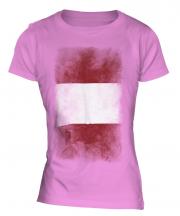 Peru Faded Flag Ladies T-Shirt