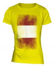 Peru Faded Flag Ladies T-Shirt
